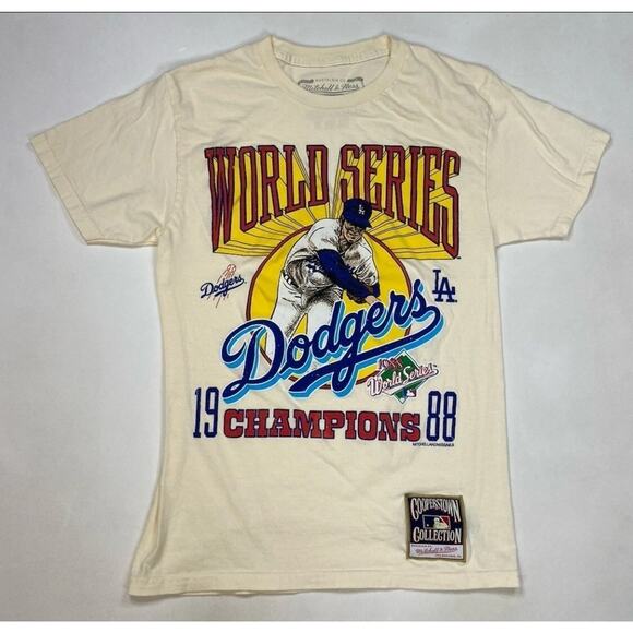 Mitchell & Ness Los Angeles Dodgers Champions 1988 Graphic T-shirt Medium - Picture 1 of 12